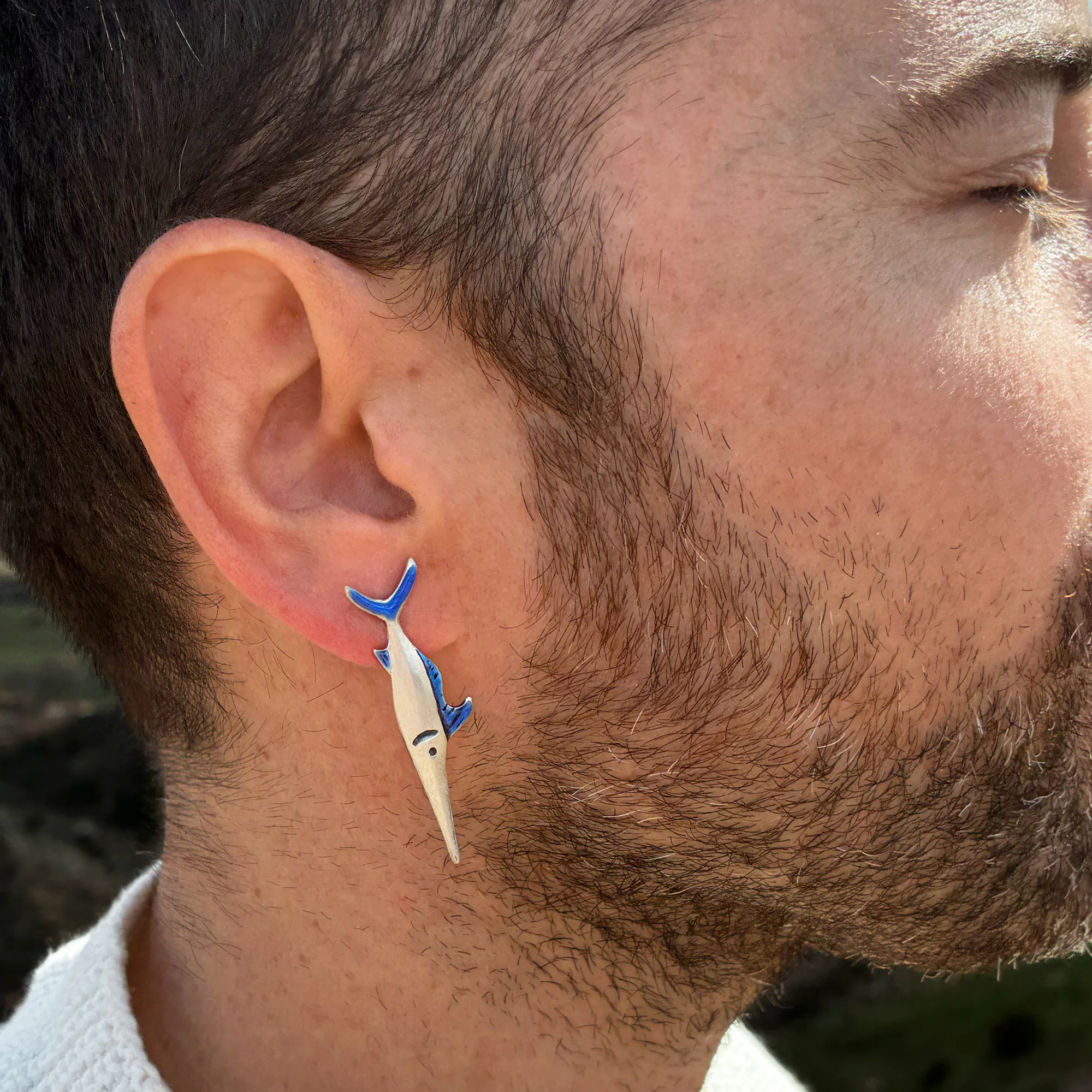 Pendientes de plata Pez Espada