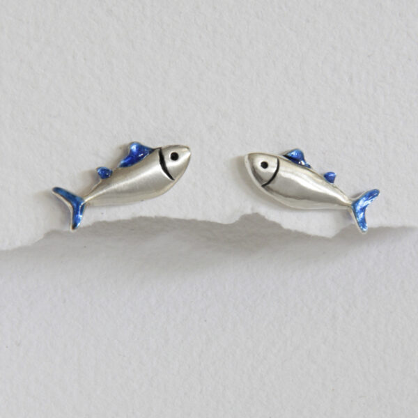 Pendientes de plata Atún