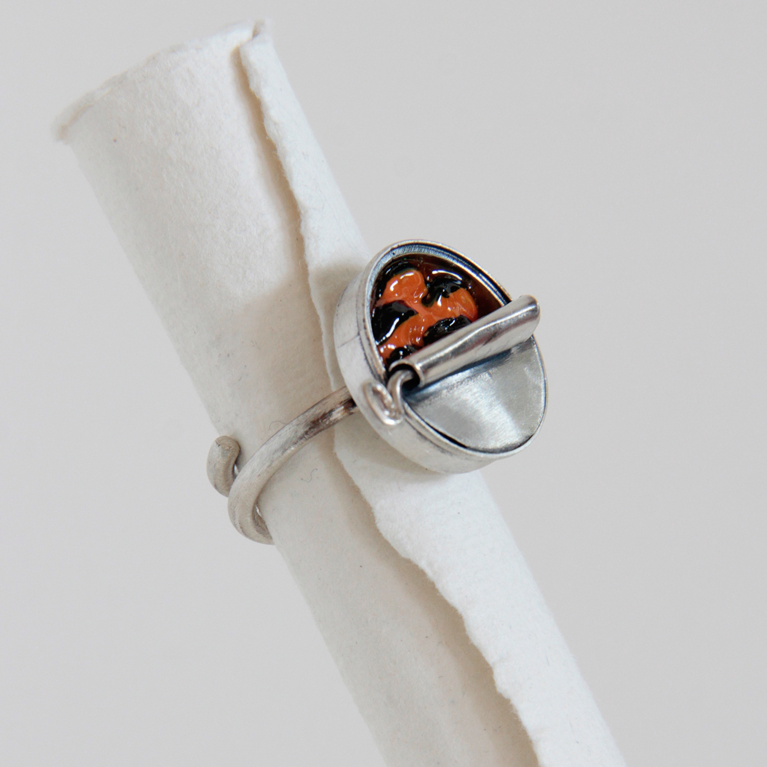 Anillo de plata, Lata de Mejillones - Vacía La Nevera Anillo de plata, Lata de Mejillones