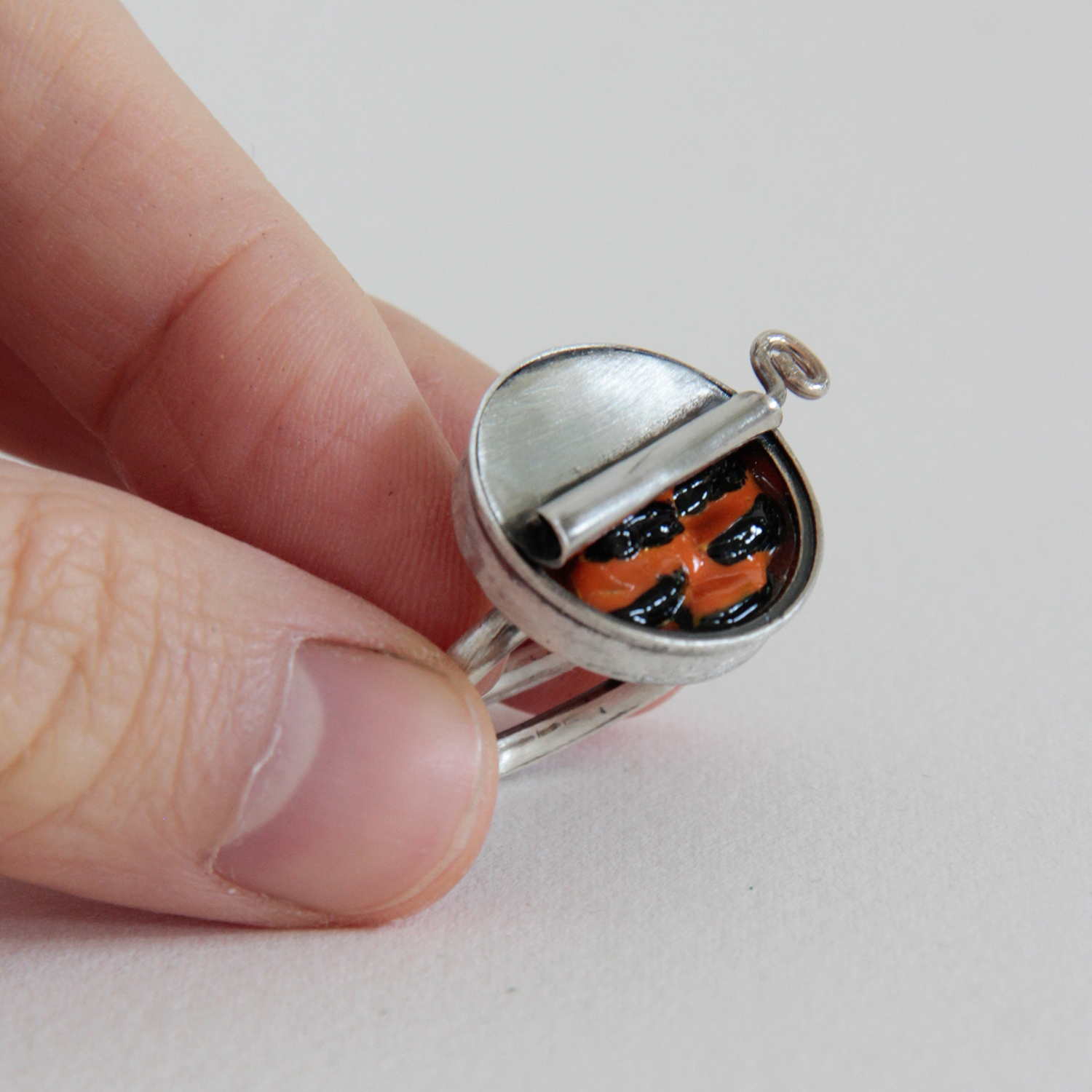 Anillo de plata, Lata de Mejillones - Vacía La Nevera Anillo de plata, Lata de Mejillones