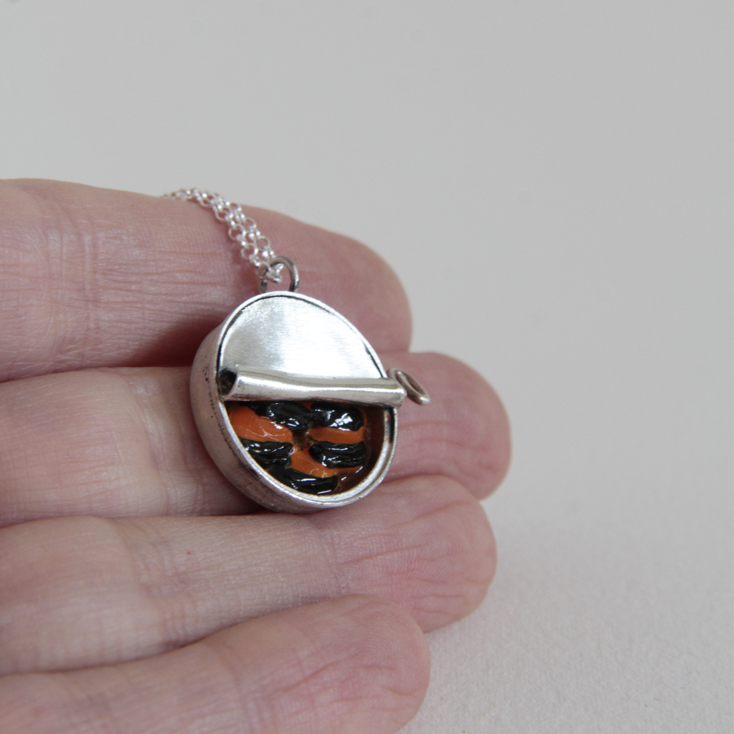 Gargantilla-plata-lata-mejillones-4C - Vacía La Nevera Gargantilla de plata Lata de Mejillones