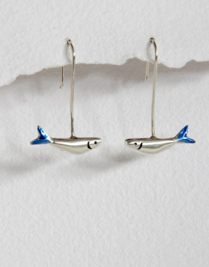 Pendientes de plata Sardinas