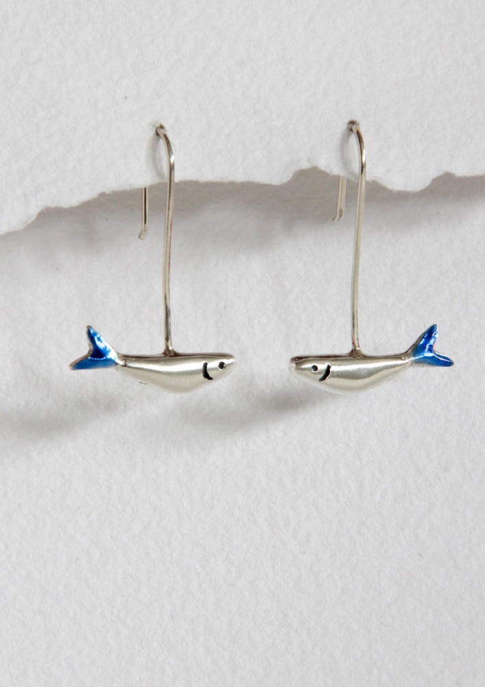 Pendientes de plata Sardinas