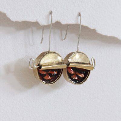 Pendientes de latón y plata Lata de Mejillones